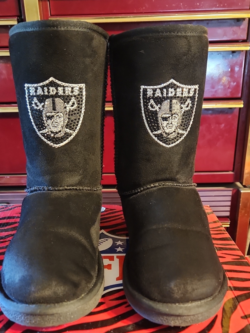 NFL Black Winter Boots with Riders by Lee Logo